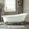 Aqua Eden Clawfoot Bathtubs, 66.94 L, 30.69 W, White/Polished Chrome, Cast Iron VCTND673122ZB1 - alternate 2